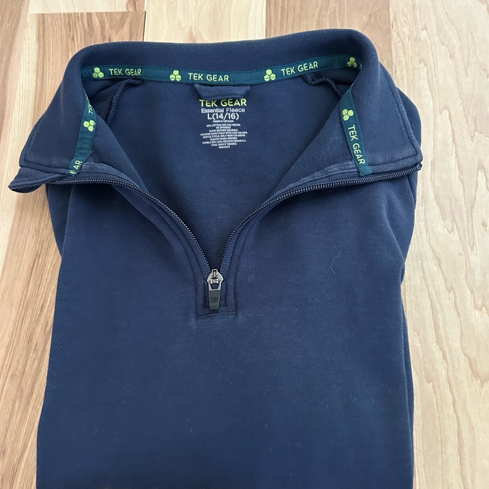 Tek Gear Dark Blue Half-Zip Top